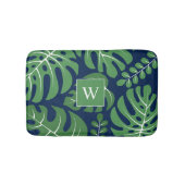 Monstera Leaves Monogrammed Badmat (Voorkant)