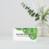 Monstera Leaves | Plant Achtergrond Visitekaartje (Staand voorkant)