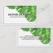 Monstera Leaves | Plant Achtergrond Visitekaartje (Voorkant / Achterkant)