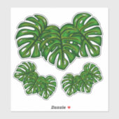 Monstera Leaves Sticker (Vel)