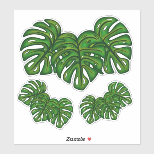 Monstera Leaves Sticker (Vel)