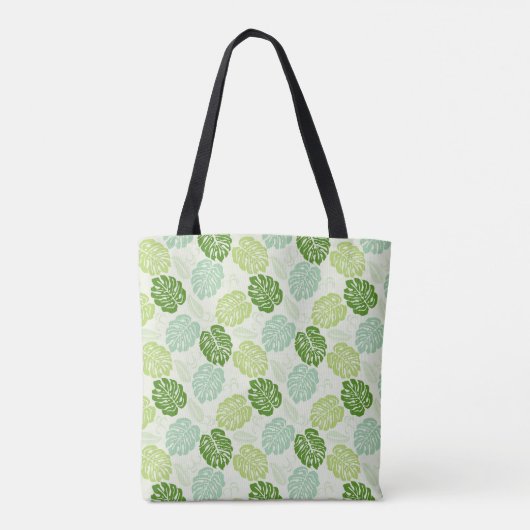 Monstera Leaves Tote Bag (Achterkant)