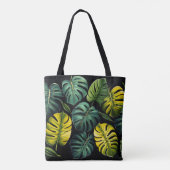 Monstera Leaves Tote Bag (Achterkant)