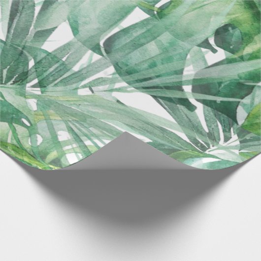 Monstera Leaves Tropical Cadeaupapier (Hoek)