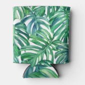 Monstera Leaves: Waterverf Oerwoud. Blikjeskoeler (Voorkant)