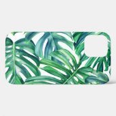 Monstera Leaves: Waterverf Oerwoud. Case-Mate iPhone Case (Achterkant (horizontaal))