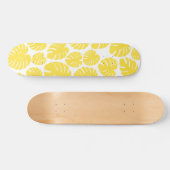 Monstera - Lemon Geel en Wit Persoonlijk Skateboard (Horizontaal)