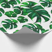 Monstera M bladeren patroon Cadeaupapier (Hoek)