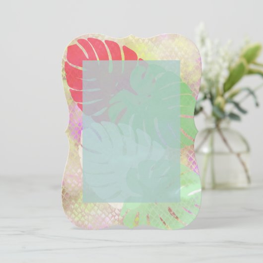 Monstera Madness Uitnodiging (Staand voorkant)