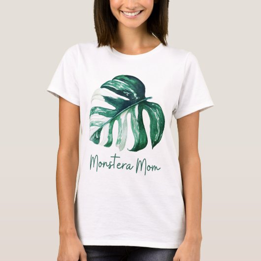 Monstera Mam, Monstera Lover T-shirt (Voorkant)