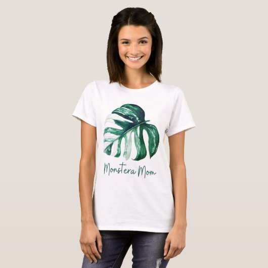Monstera Mam, Monstera Lover T-shirt (Voorkant volledig)