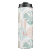 Monstera Minimalist | Modern Boho-monogram Thermosbeker (Voorkant)