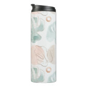 Monstera Minimalist | Modern Boho-monogram Thermosbeker (Geroteerd rechts)