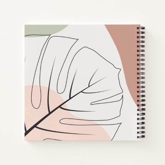 Monstera minimalist notitieboek (Achterkant)