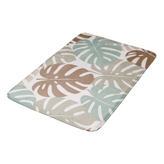 Monstera modern hawaii boho badmat (Gekanteld)