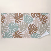 Monstera modern hawaii boho strandlaken (Voorkant)