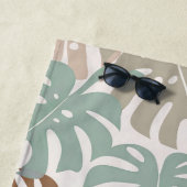 Monstera modern hawaii boho strandlaken (In situ)