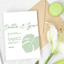 Monstera · Moderne Tropische bruiloft · Groen blad