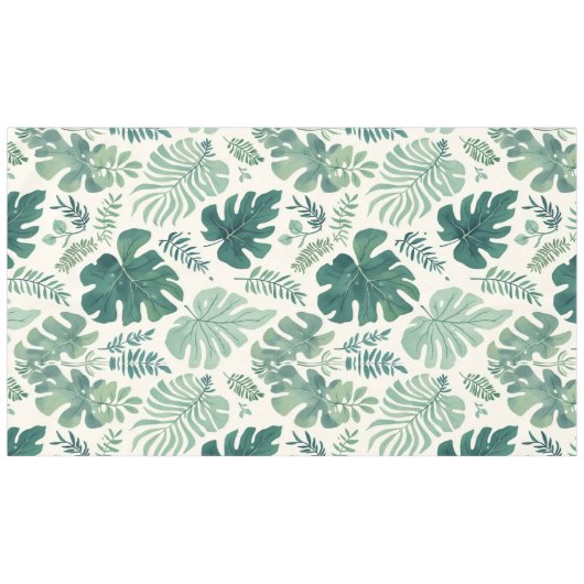 Monstera Mood – Tropisch blad patroon tafelkleed (Voorkant (Horizontaal))