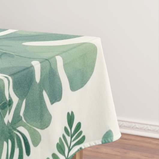Monstera Mood – Tropisch blad patroon tafelkleed (Voorbeeld)