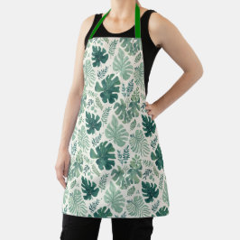 Monstera Mood - Tropisch bladpatroon Schort
