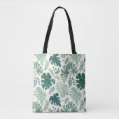 Monstera Mood - Tropische bladpatroon Canvas tas (Voorkant)