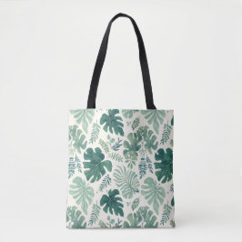 Monstera Mood - Tropische bladpatroon Canvas tas