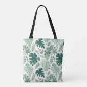 Monstera Mood - Tropische bladpatroon Canvas tas (Achterkant)