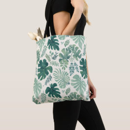Monstera Mood - Tropische bladpatroon Canvas tas