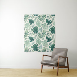 Monstera Mood – Tropische bladpatroon stof tapes Wandkleed