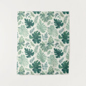 Monstera Mood – Tropische bladpatroon stof tapes Wandkleed (Voorkant)