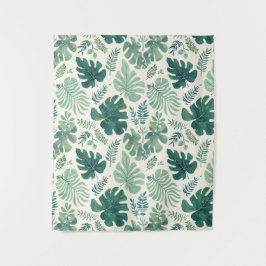 Monstera Mood – Tropische bladpatroon stof tapes Wandkleed