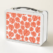 Monstera - Oranje en wit (Achterkant)