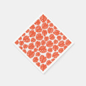 Monstera - Oranje en wit Servet (Hoek)