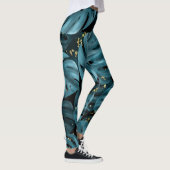 Monstera Palm, Golden Splash Naadloos. Leggings (Rechts)