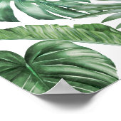 Monstera Palm laat tropische moderne Waterverf ove Poster (Hoek)
