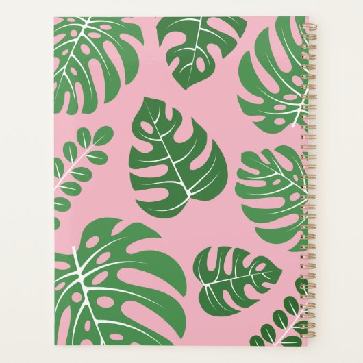 Monstera Palm Leaves Planner (Achterkant)