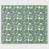 Monstera Palm Tropical Leaves Wrapping Paper Cadeaupapier (Vlak)