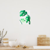 Monstera palm verlaat moderne tropische waterverf poster (Keuken)