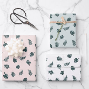 Monstera palmbladeren Tropisch patroon Inpakpapier Vel