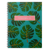 Monstera palmboom bladeren custom journal Notitieboek (Voorkant)