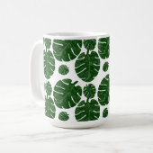 Monstera patroon  koffiemok (Voorkant links)
