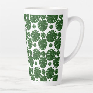 Monstera-patroon Latte Mok