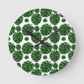 Monstera patroon  ronde klok (Voorkant)