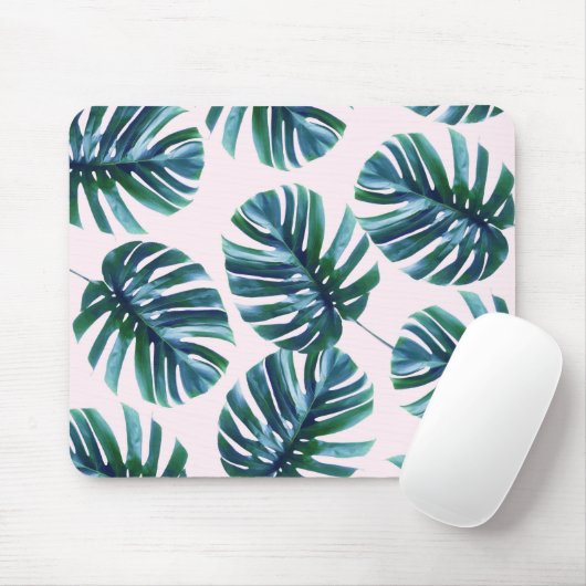 Monstera Pattern Mousepad Muismat (Met muis)