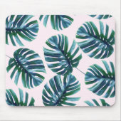 Monstera Pattern Mousepad Muismat (Voorkant)