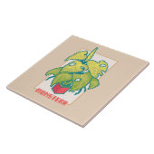 Monstera Pixelart  Tegeltje (Zijkant)