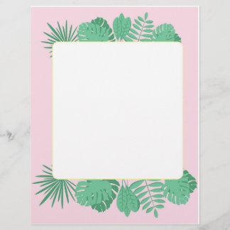 Monstera Plant Beach Tropic Blank Flyer Sjabloon