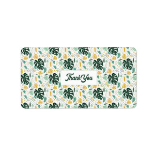 Monstera Plant Bedankt Label