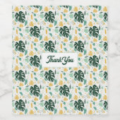 Monstera Plant Bedankt Label Wijn Etiket (Enkel label)